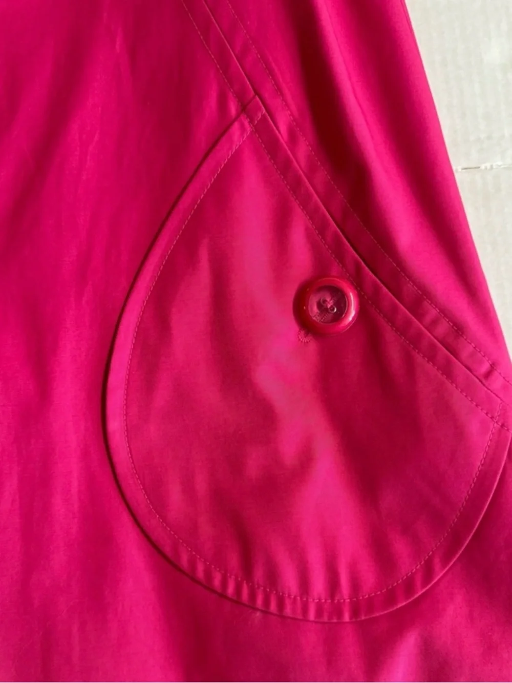 Gallery Retro Bright Pink Single-Breasted Swing Coat.Vintage Vibes.Size S